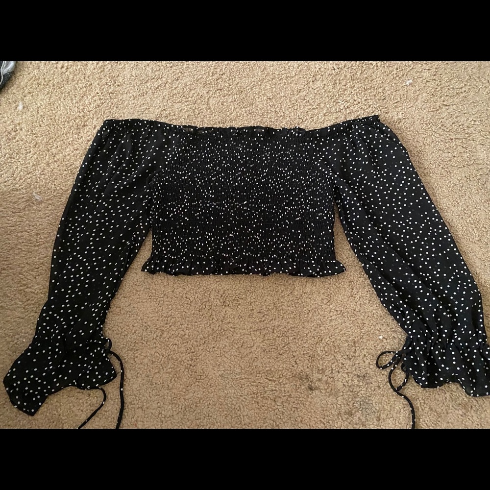 Mesh Polka Dot Shirt
